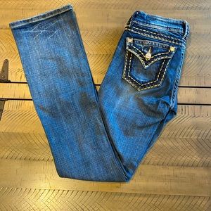 Miss Me jeans, size 25 Boot Cut Medium wash. Style JP5014-6